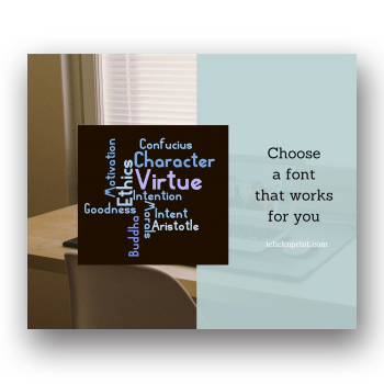 business card font iclicknprint