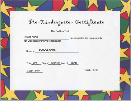 kidergarten certificate 2