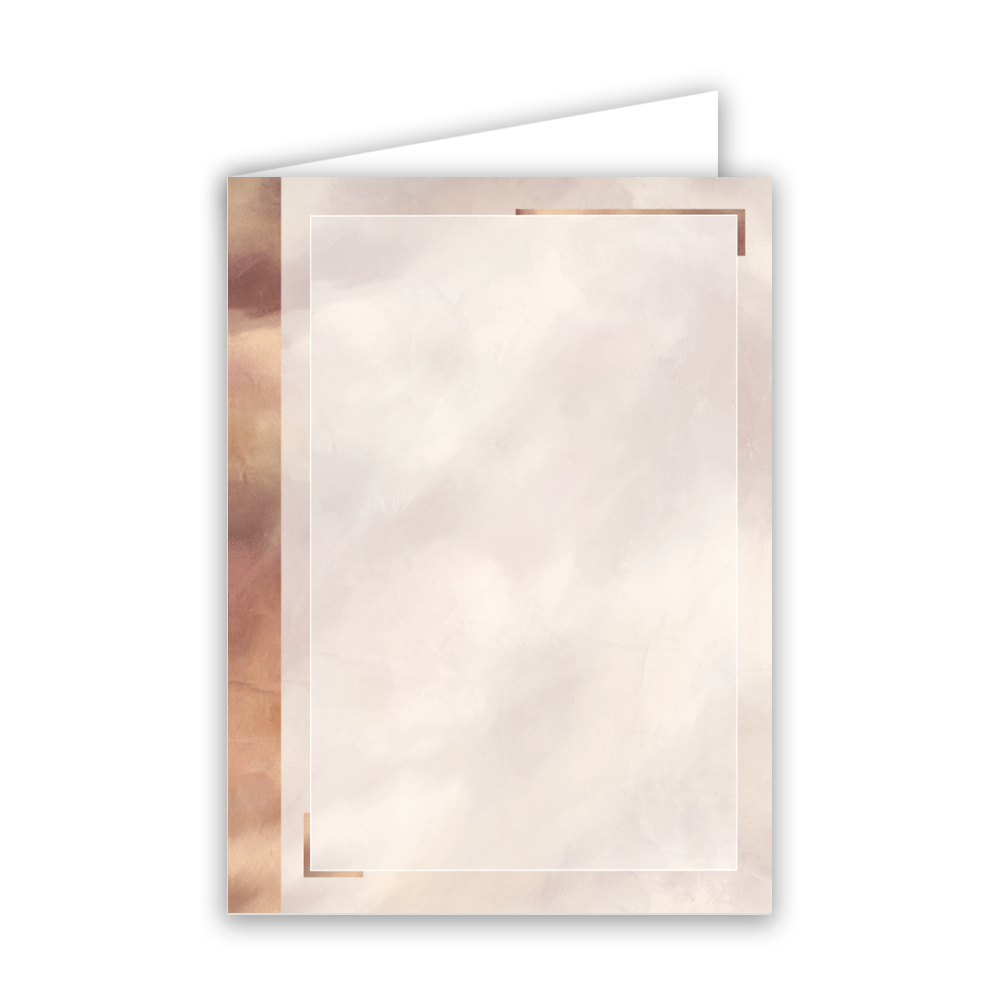 Copper Baronial Vertical Folded Card No 6 Geographics 45045 CDFV 4 63x6 25