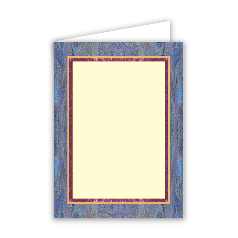 Embassy Border Baronial Vertical Folded Card No 6 Geographics 44733 CDFV 4 63x6 25