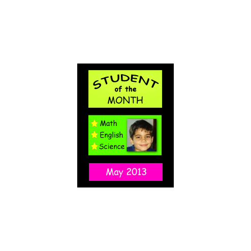 Student of the Month Poster Board Project Made with iClicknPrint