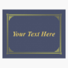 Navy Blue Certificate Covers Classic Linen Gold Foil Geographics 45332 DC