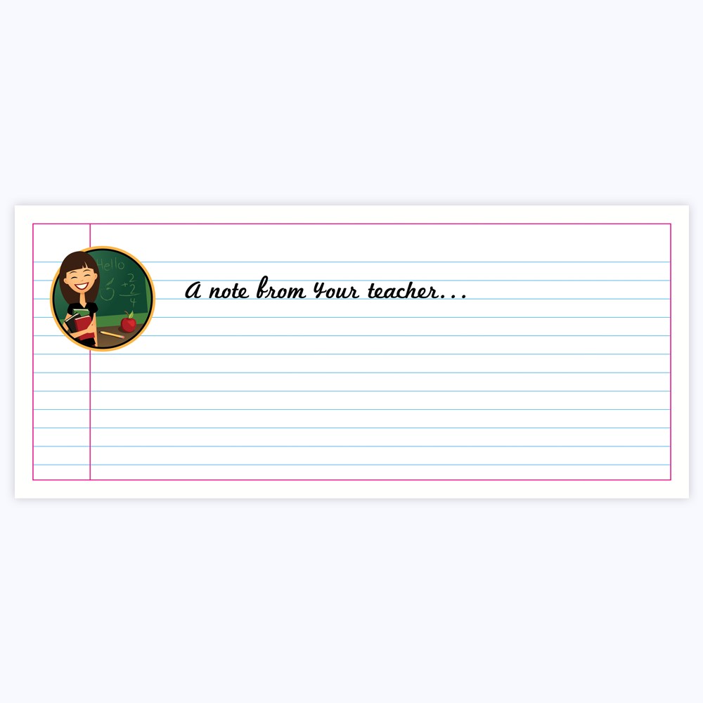Note from Teacher Envelopes Geographics 47821 ENV No 10 4 12x9 5 TRS