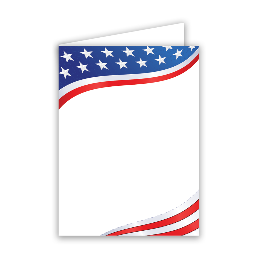 Patriotic Swirls Baronial Vertical Folded Card No 6 Geographics 48986 CDFV 4 63x6 25 png