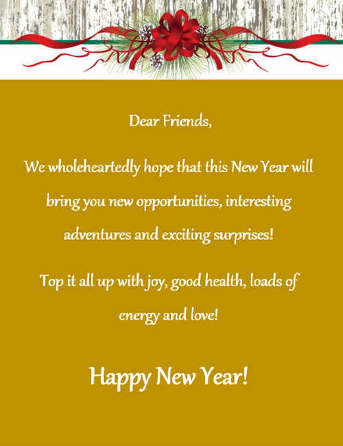 New Year Wishes Template TheRoyalStore 2 L