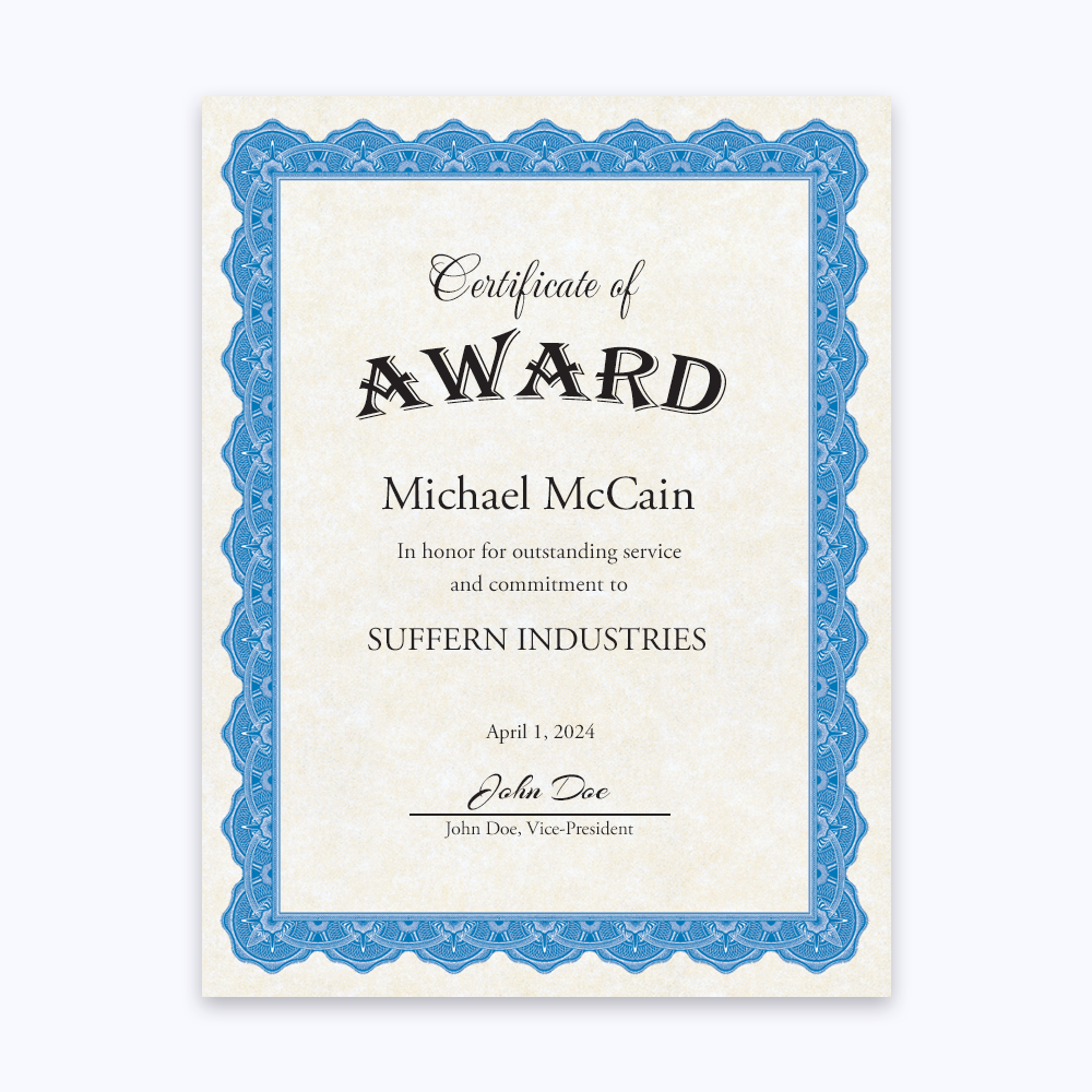 45640 Copen Blue Certificates 85x11 2