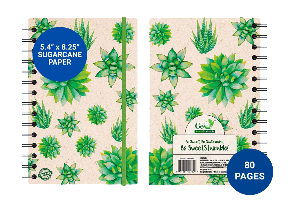 Geographics Eco Journal Cactus 5 4 x 8 25 Sugar Cactus TheRoyalStore x