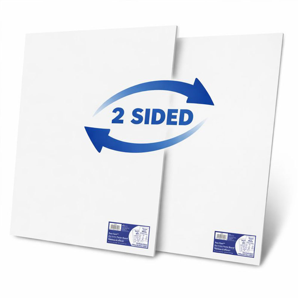 White Dry Erase Poster Board 2 Sided (2)