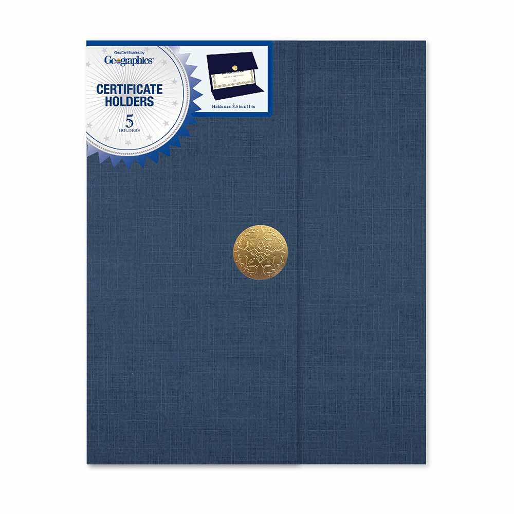 Certificate Holders Tri Fold Navy Linen 9 25x12 5 Inches 47837 (1)