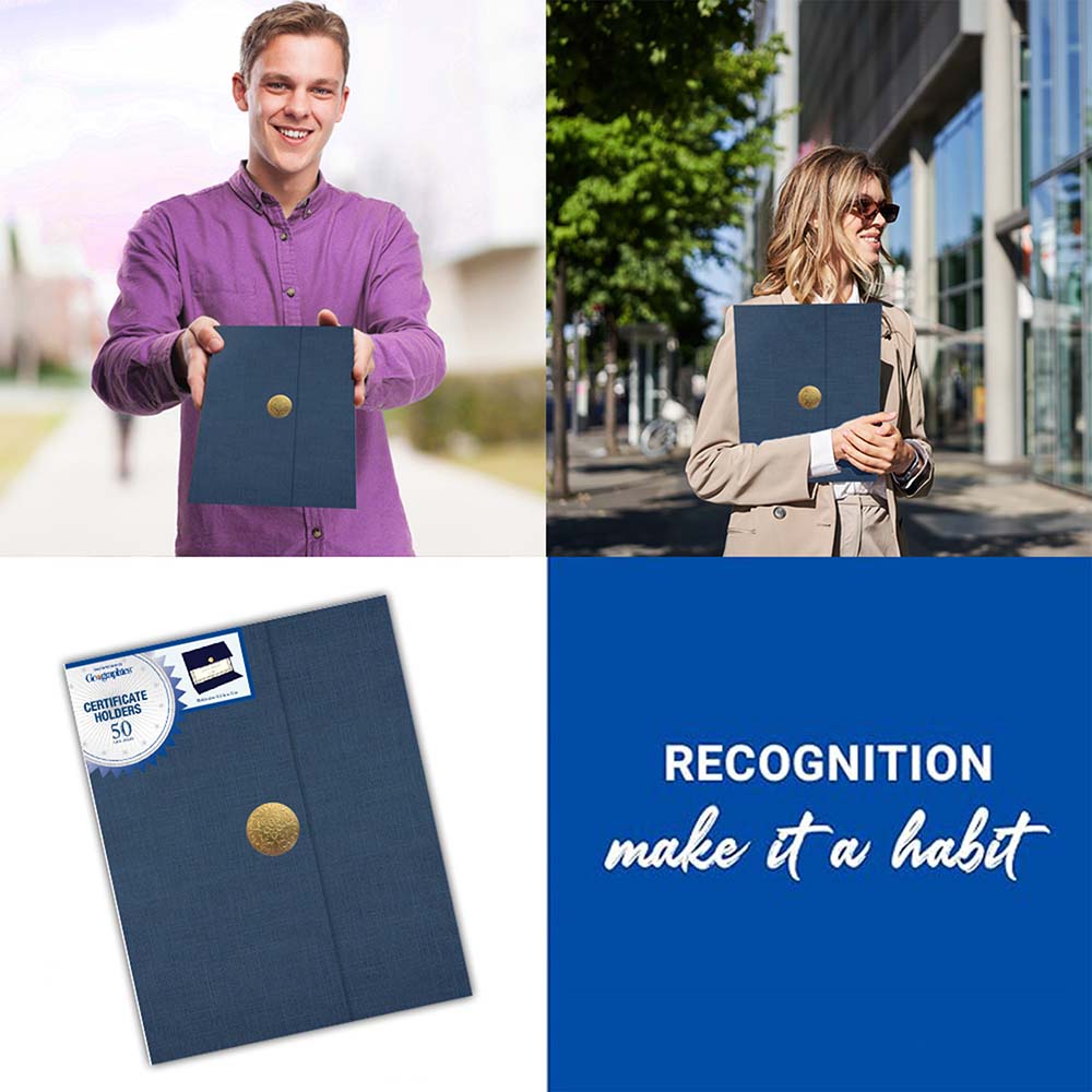 Certificate Holders Tri Fold Navy Linen 9 25x12 5 Inches 47837 (2)