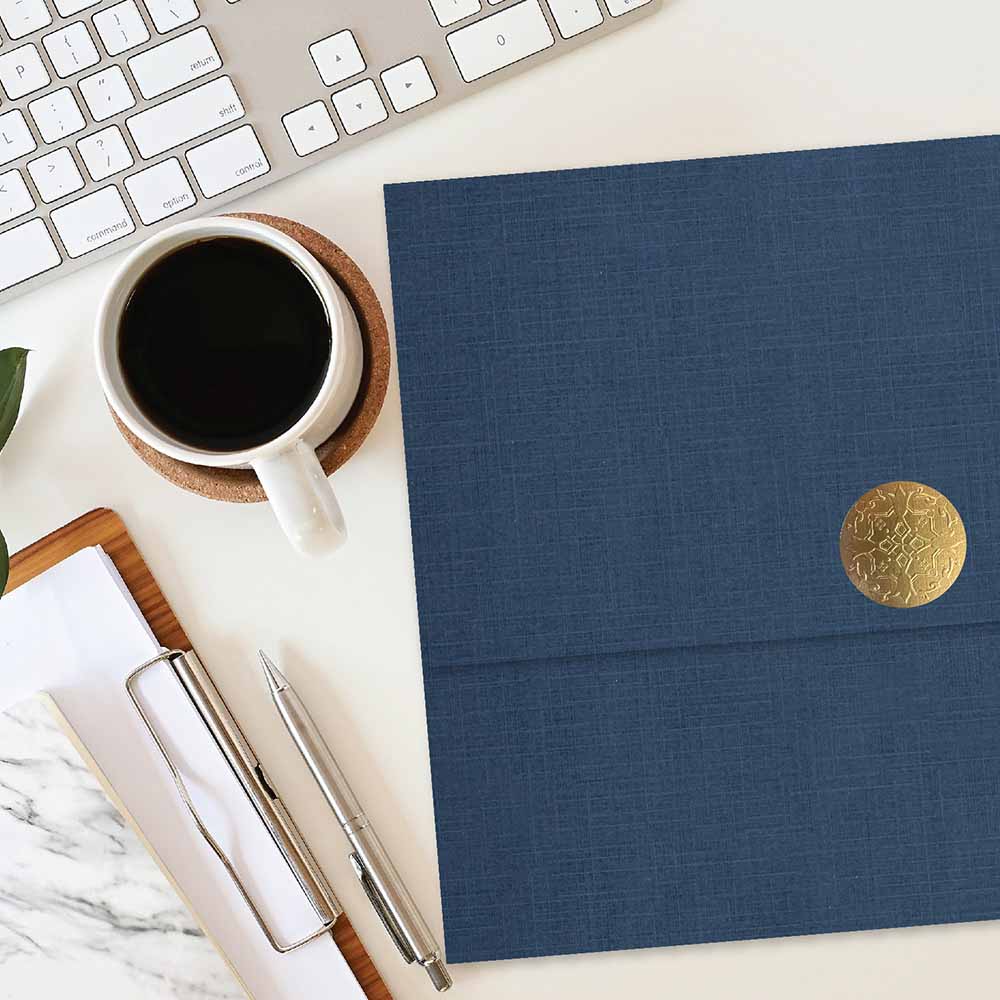 Certificate Holders Tri Fold Navy Linen 9 25x12 5 Inches 47837 (5)