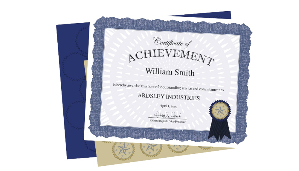Blue Ribbon Acclaim Award Certificate Kit – Elegant & Professional ...