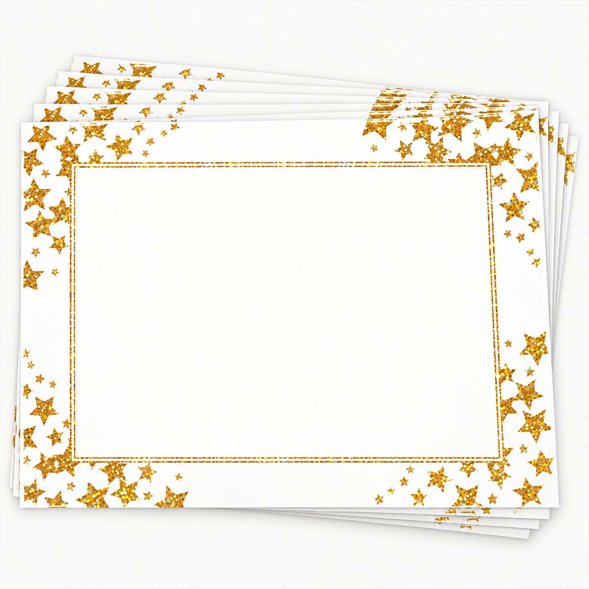 49951 Star Foil Embossed Certificate Blank trs