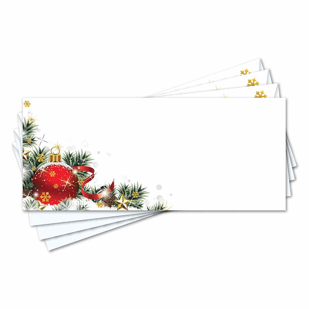 Christmas Ornaments Envelopes Gold Foil No 10 by Geographics 50070 (3)