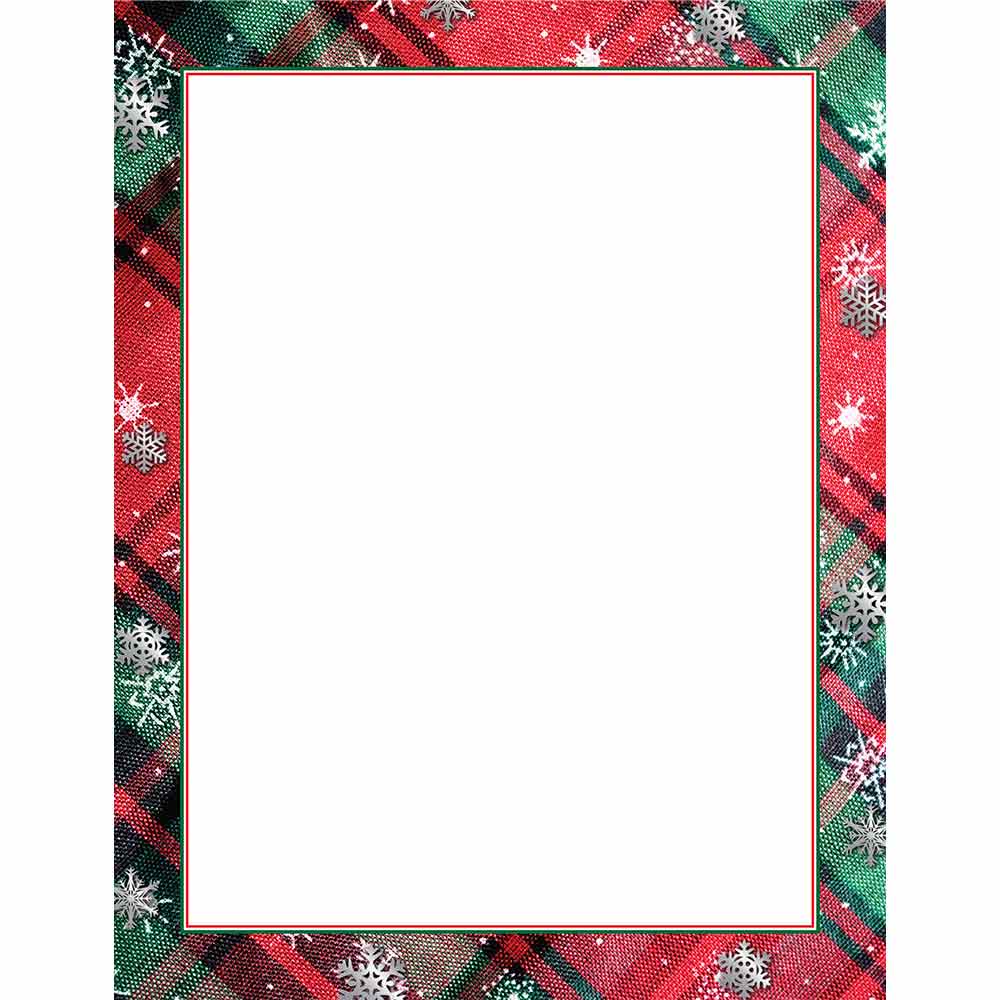 Festive Plaid Letterhead Silver Foil by Geographics 50061 (1)