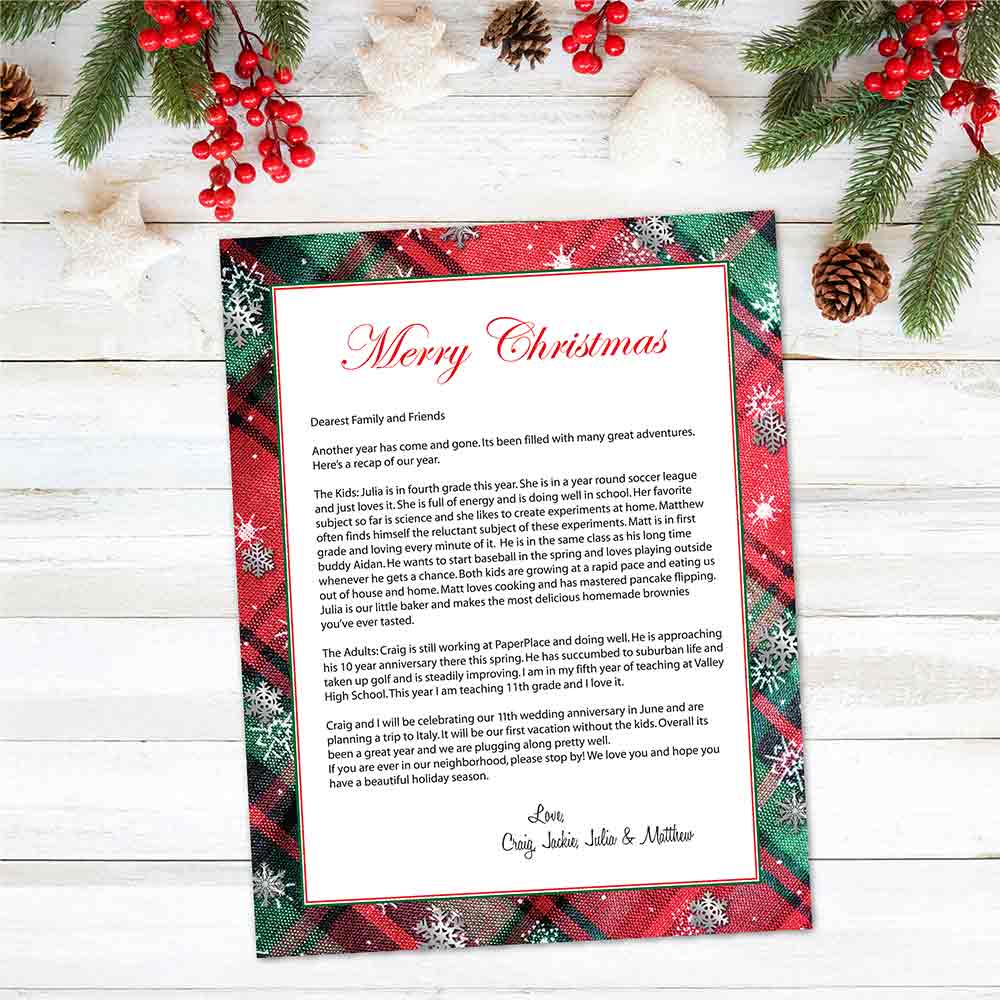 Festive Plaid Letterhead Silver Foil by Geographics 50061 (6)