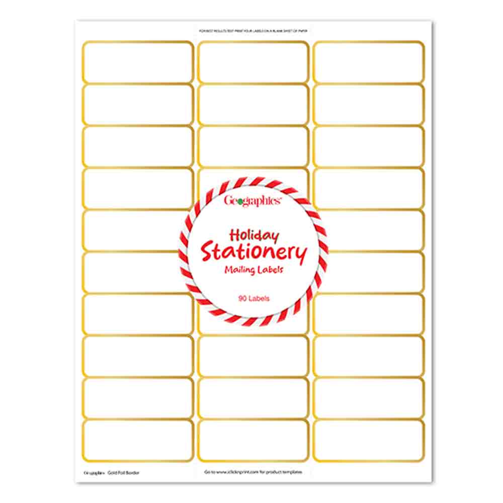 Gold Foil Border Mailing Labels by Geograhics 50074 (1)