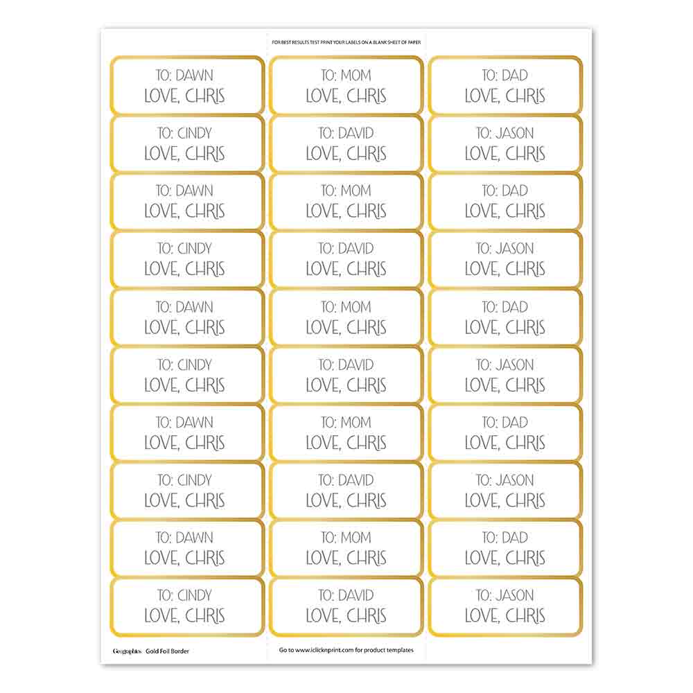 Gold Foil Border Mailing Labels by Geograhics 50074 (4)
