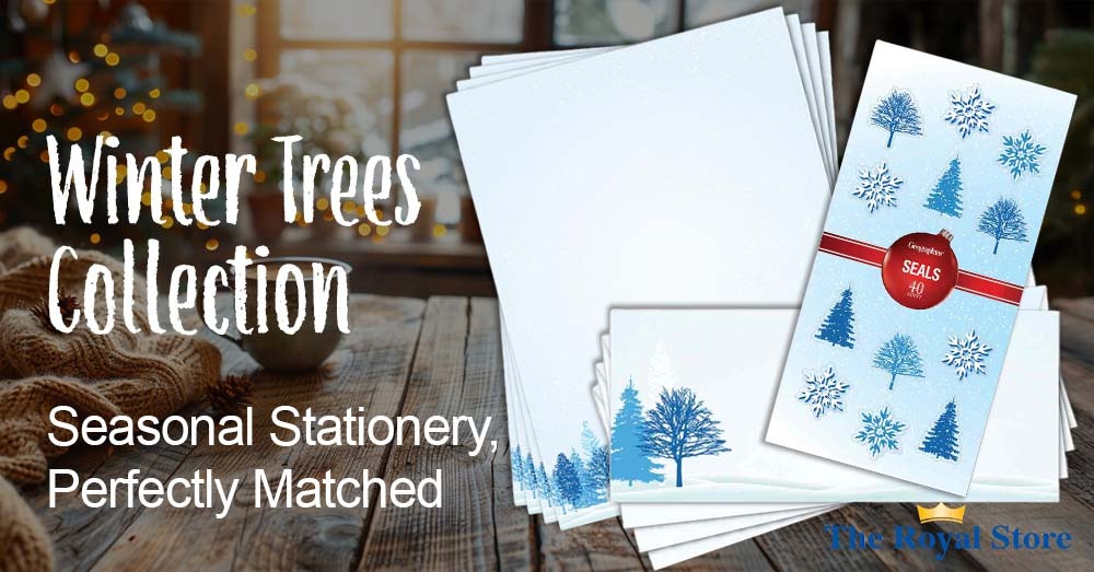 Beautiful Winter Imprintable Blank Stock Holiday Letterhead by Masterpiece Studios: More Than Paper