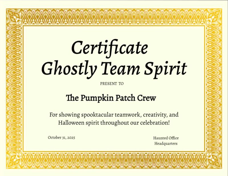 Halloween Certificates That Make Every Celebration Special(3) Halloween Certificates That Make Every Celebration Special(3)