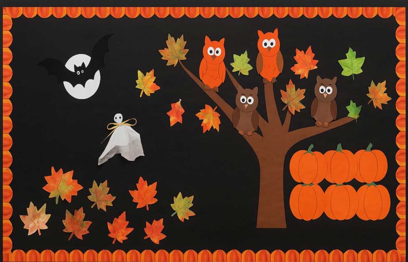 How to Create a Fun Fall and Halloween Bulletin Board