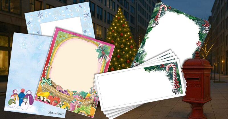Beautiful Holiday Letterheads Printed On Demand with MyGeoPrint