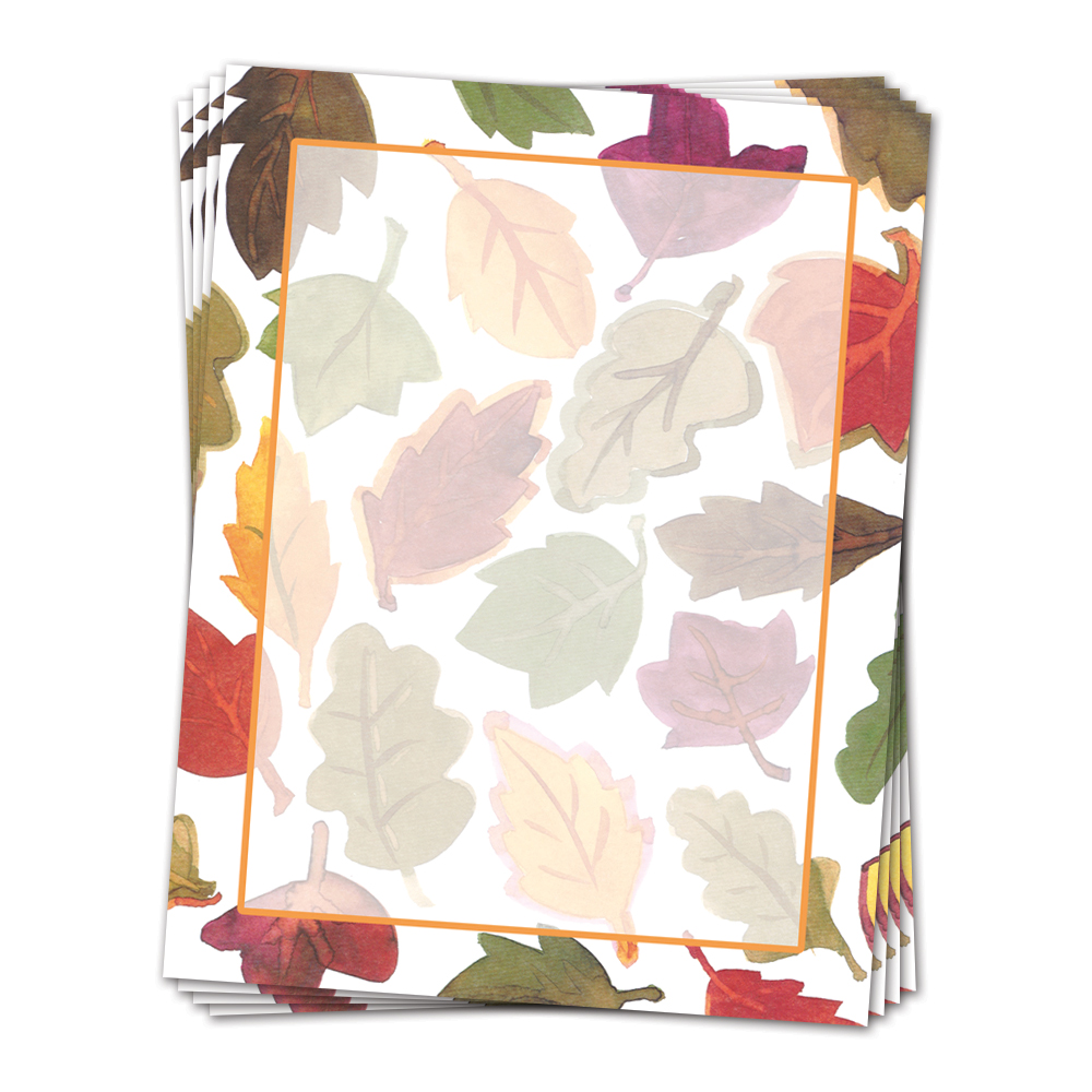 S02907 LETT Autumn Leaves Letterhead 8 5x11 Geographics 1 jpg