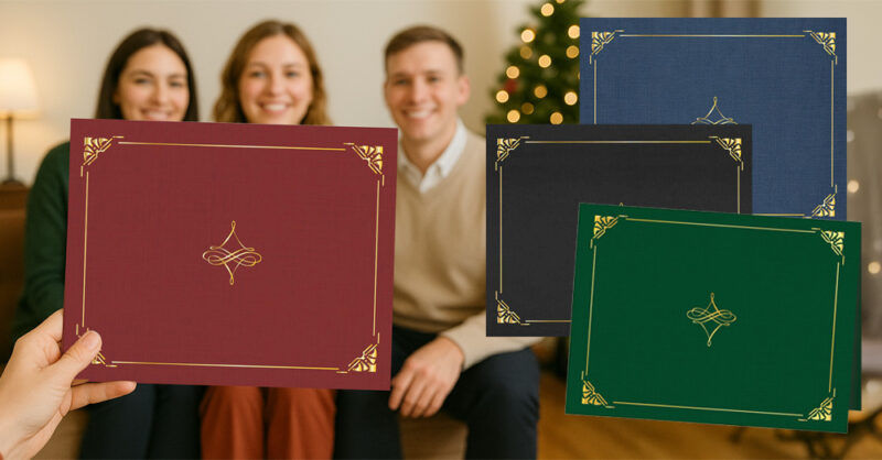 Elevate Holiday Recognition with Elegant Certificate Holder Colors