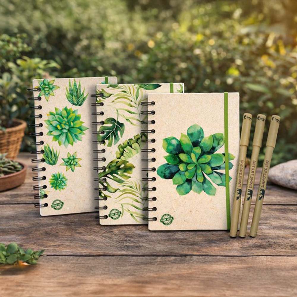 Geographics Eco Journaling Kit with three journals and three plantable pens