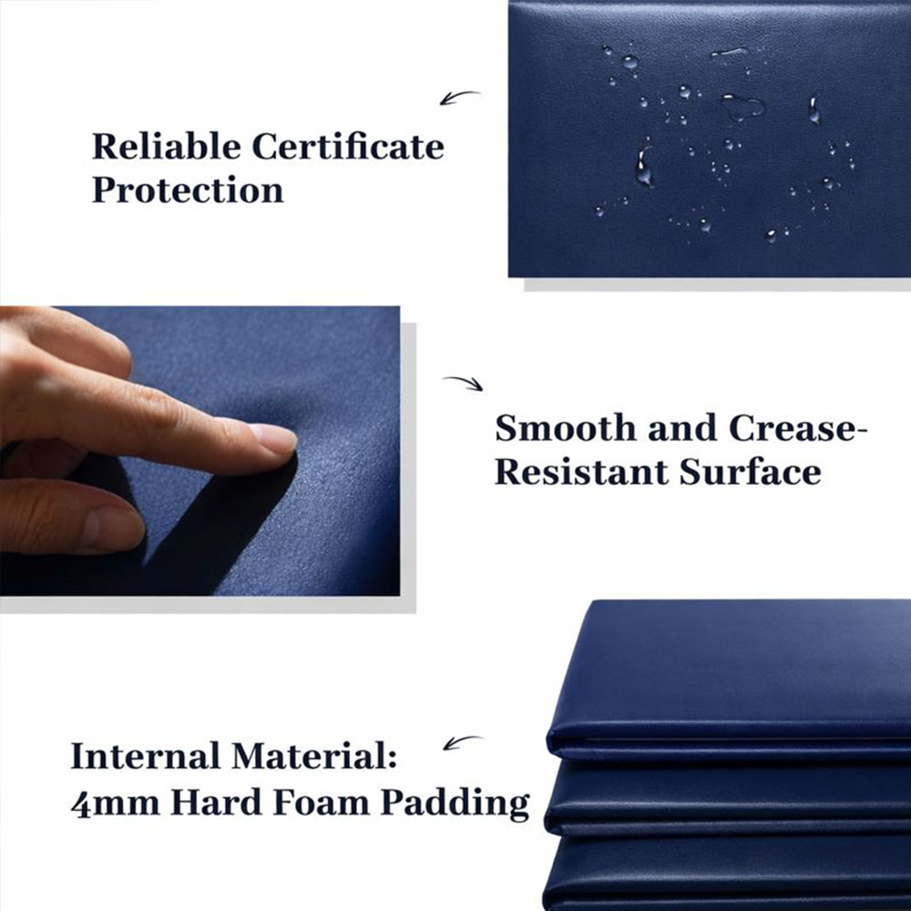 Navy Smooth Leatherette Diploma Cover (2)