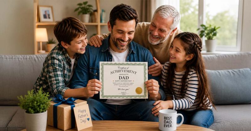Creative Father's Day Awards for Dads Grandpas and Father Figures